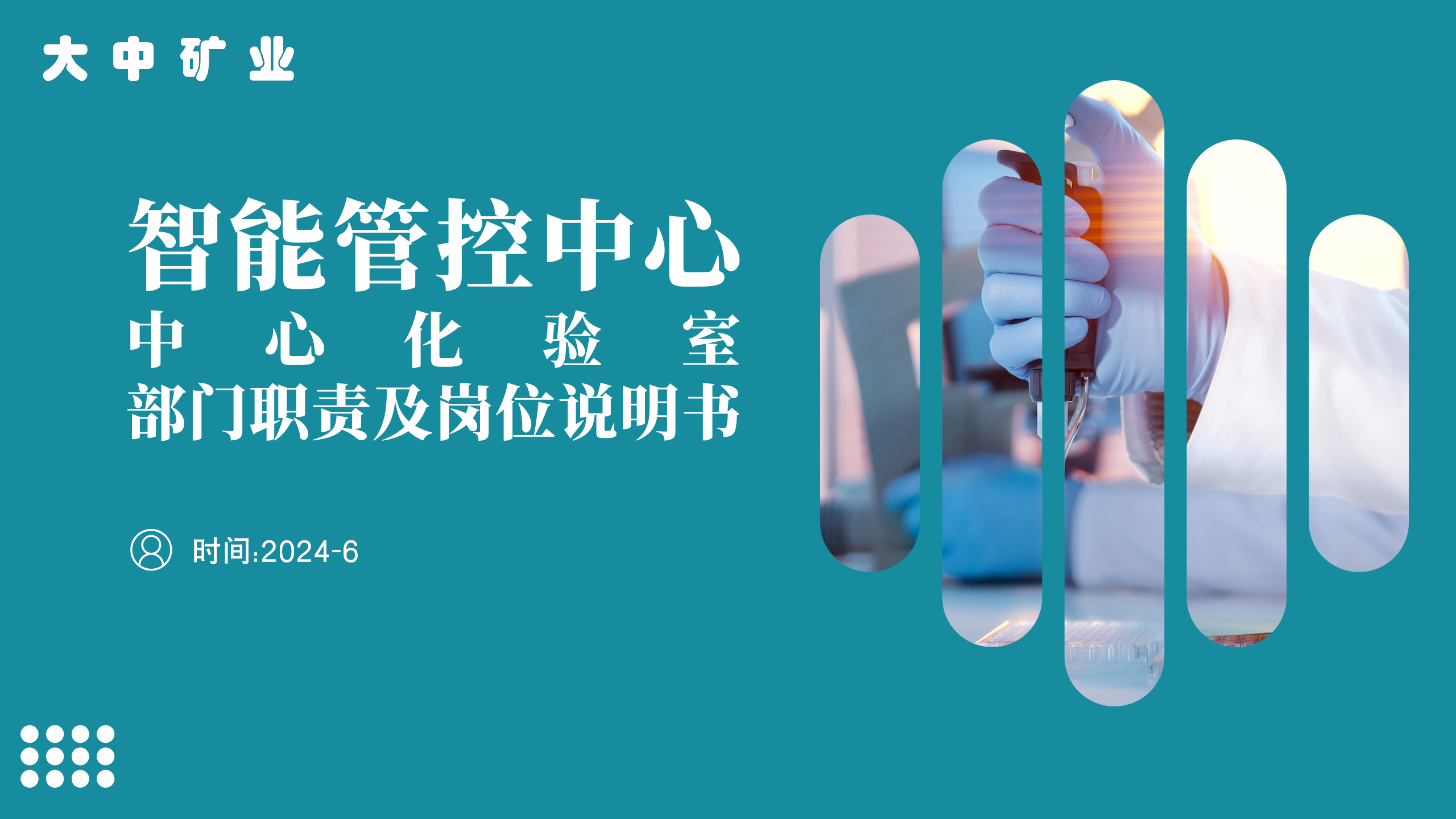 大中集团|智能管控中心-中心化验室-部门职能及岗位说明书